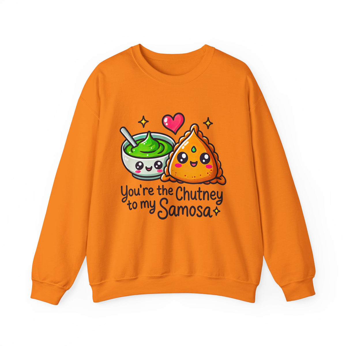 Chutney Samosas Funny Indian Food Shirt | Foodie Gift For Him | Unisex Crewneck Sweatshirt