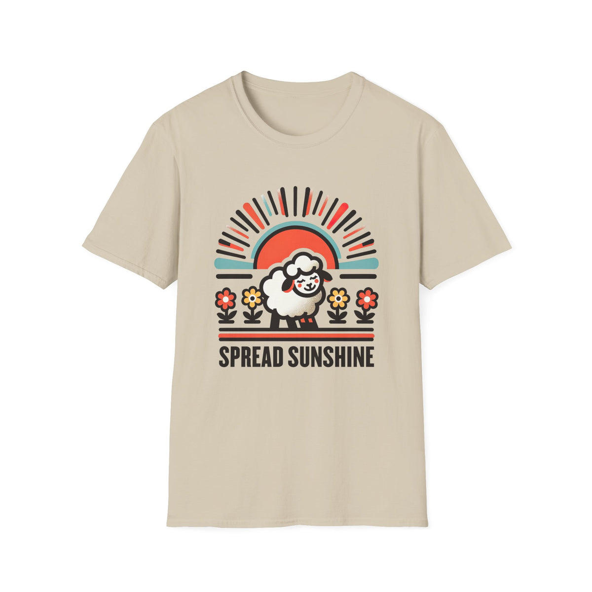 Spread Sunshine Cute Sheep Shirt | California Sunshine shirt | Nature Lover Gift | Unisex Soft style T-Shirt
