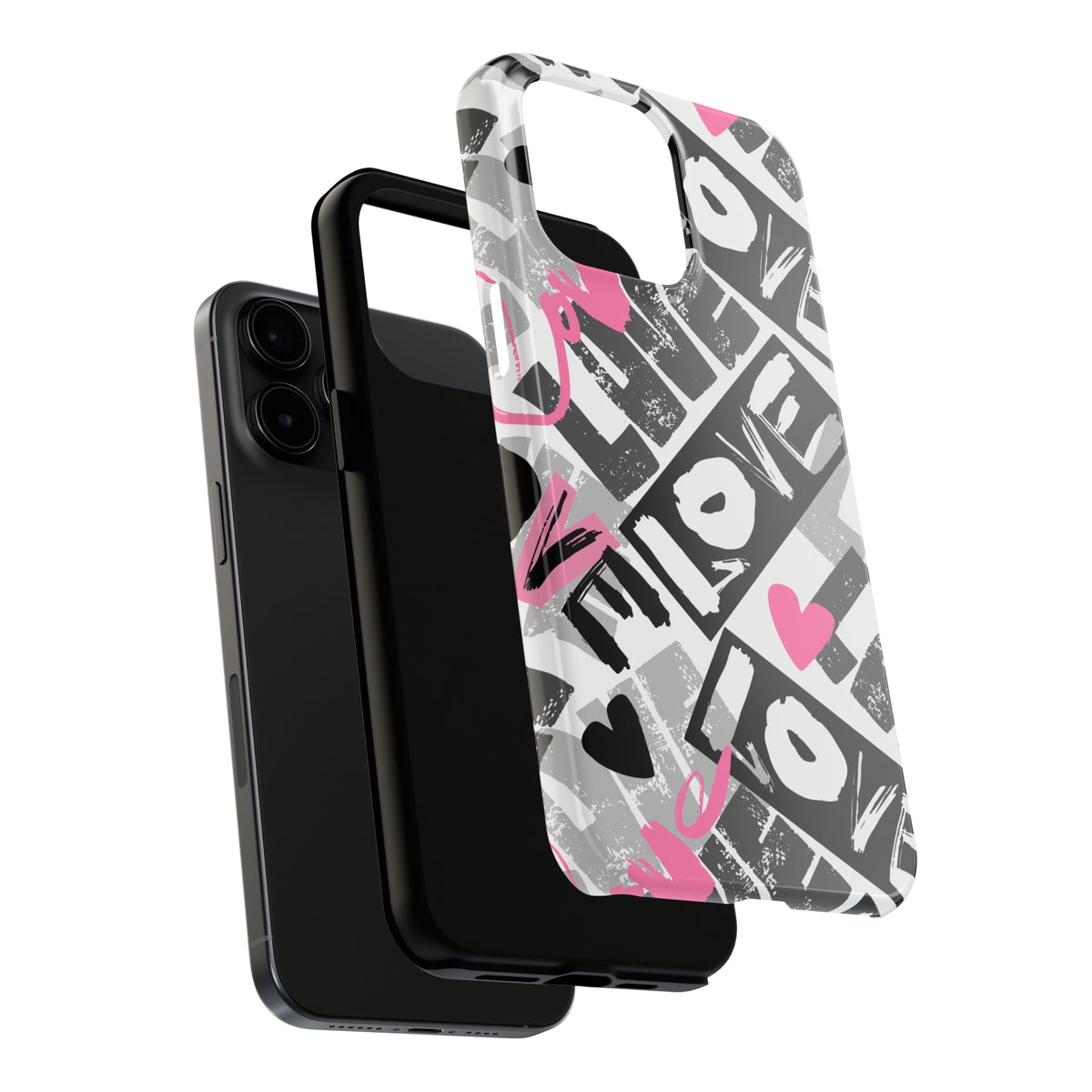 Valentines Day  Graffiti iPhone 15 14 13 12 11 X Case (all models) | Grunge Design | Tough Phone Case