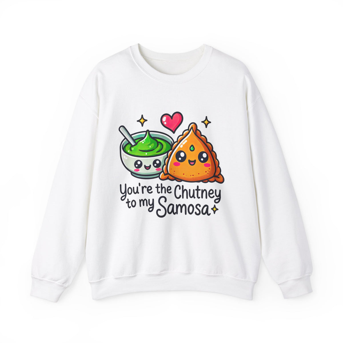 Chutney Samosas Funny Indian Food Shirt | Foodie Gift For Him | Unisex Crewneck Sweatshirt