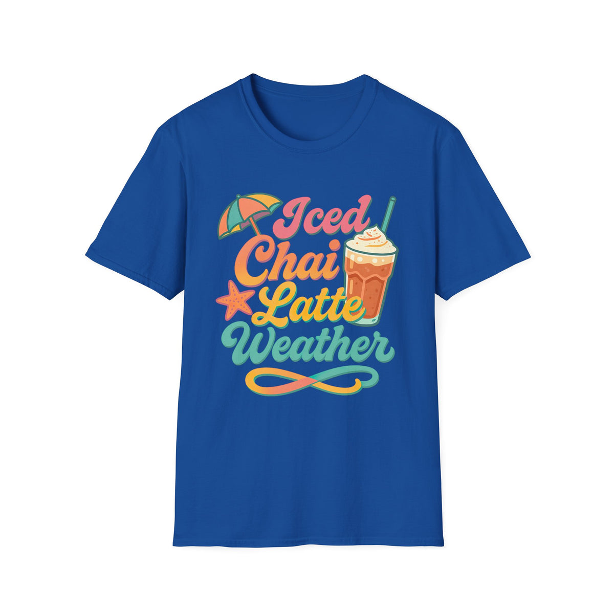 Iced Chai Latte Weather Chai Tea Shirt | Beach Vibes Beach Bum Shirt | Summer Vibes Shirt | Unisex Soft style T-Shirt