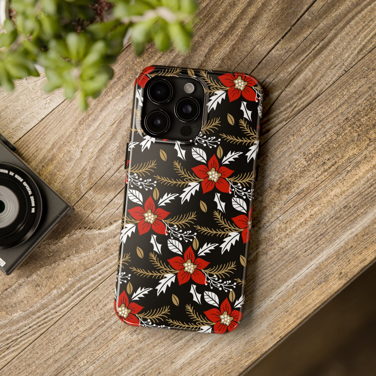 Christmas Holly iPhone Case | iPhone 15 14 13 12 11 Phone Case 