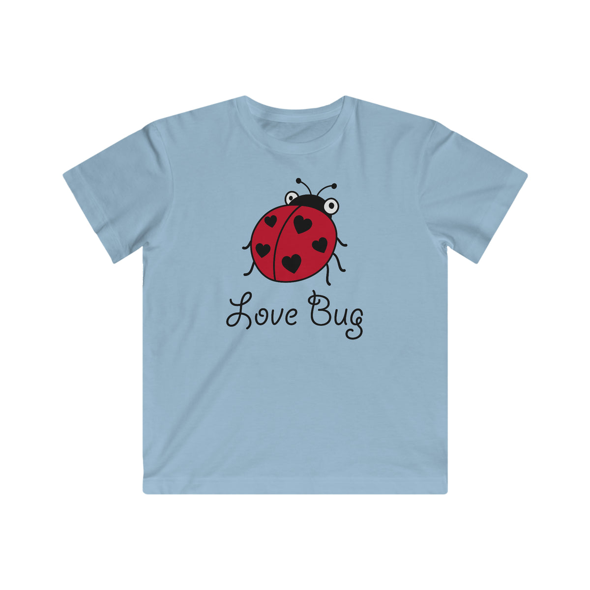 Love Bug Lady Bug Valentine's Day Shirt | Ladybug Nature Gift | Kids Youth Fine Jersey Tee