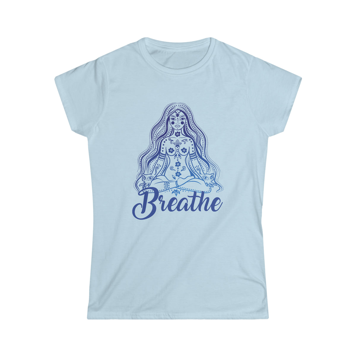 Yoga Lover Breathe Meditation Shirt | Yoga Lover Gift | Women's Softstyle T-shirt