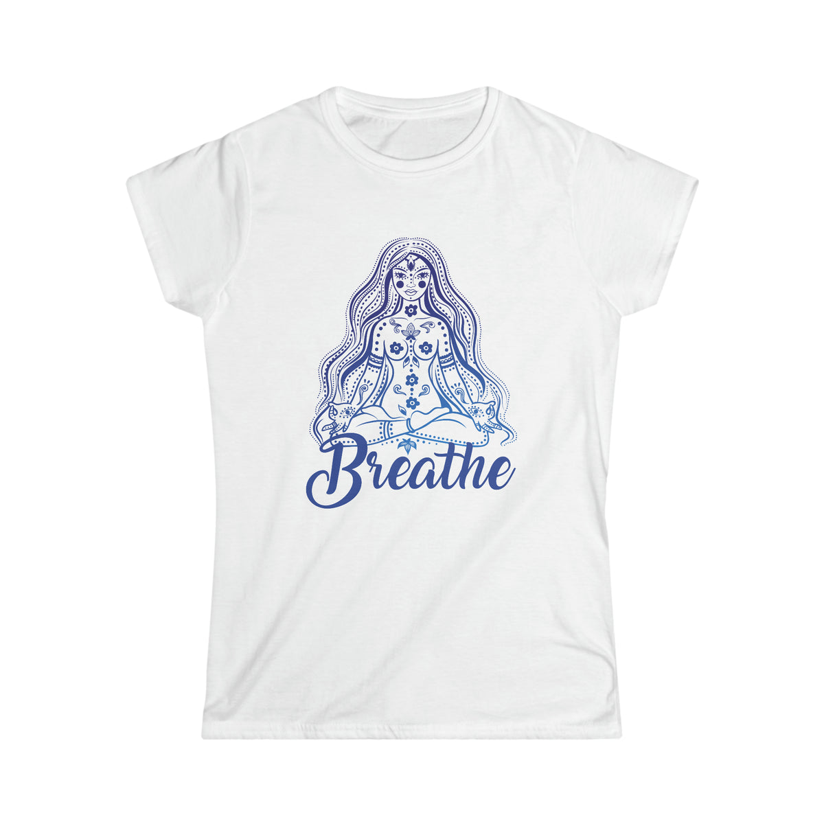Yoga Lover Breathe Meditation Shirt | Yoga Lover Gift | Women's Softstyle T-shirt