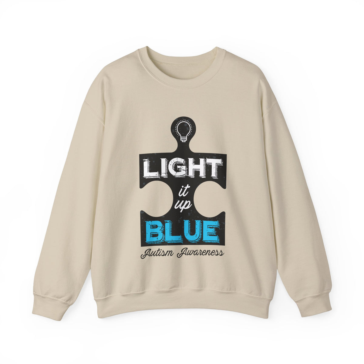 Light It Up Blue Autism Awareness Shirt | Autism Awareness Gift | Unisex Crewneck Sweatshirt
