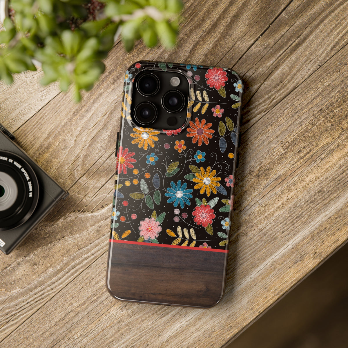 Vintage Floral Daisy iPhone 15 Phone Case (All 11 12 13 14 15 Models) | Flower Garden Gift For Her | Tough Impact Resistant Phone Case