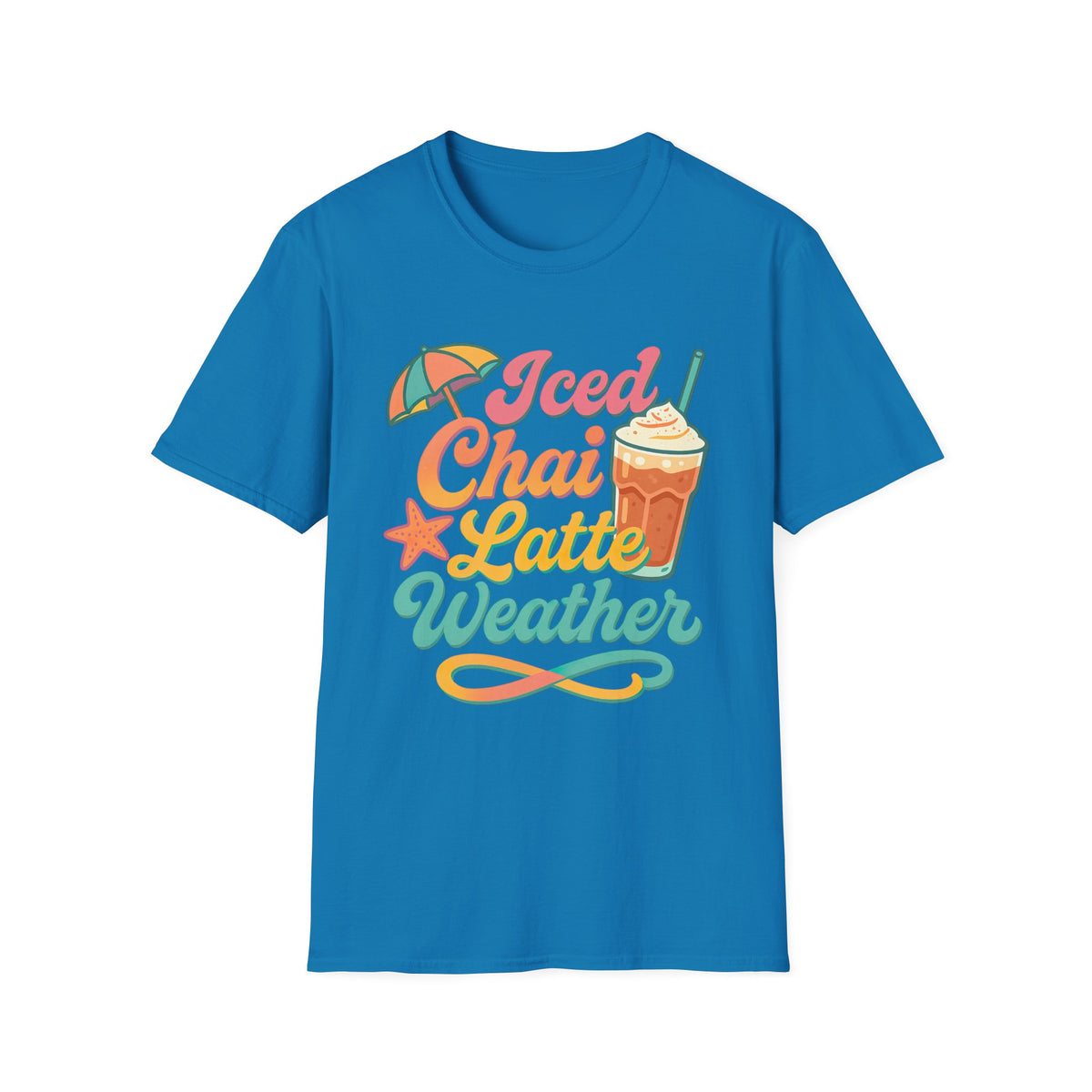 Iced Chai Latte Weather Chai Tea Shirt | Beach Vibes Beach Bum Shirt | Summer Vibes Shirt | Unisex Soft style T-Shirt