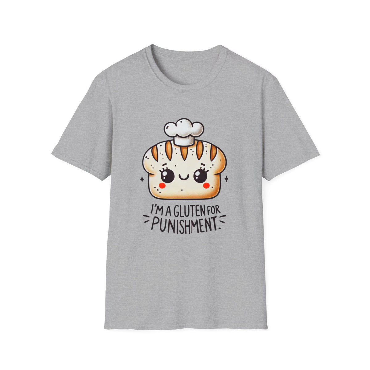 Gluten For Punishment Cute Sourdough Shirt | Foodie Gifts for Bakers | Sourdough Gifts | Baking Gifts | Unisex Soft Style T-Shirt