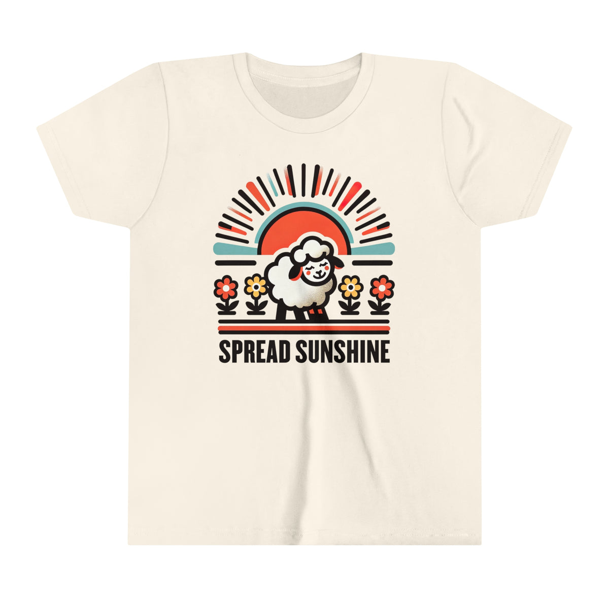 Spread Sunshine Cute Sheep Shirt | California Sunshine shirt | Nature Lover Gift  | Youth Jersey T-shirt