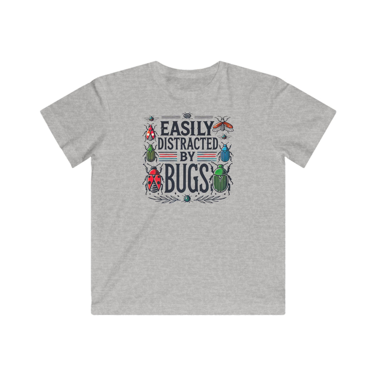 Easily Distracted By Bugs Funny Insect Shirt | Entomology Shirt | Nature Lover Gift | Bug Lover Shirt | Kids Fine Jersey T-shirt