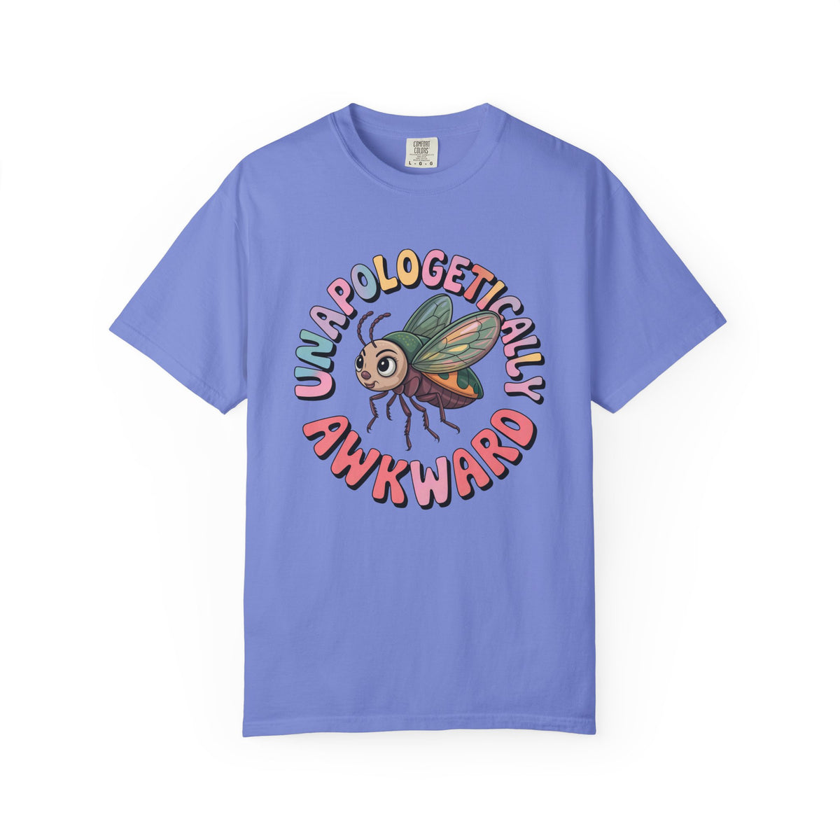 Unapologetically Awkward Funny Bug Shirt | Cute Junebug Introvert Shirt | Nature Lover Gift | Unisex Garment-Dyed T-shirt