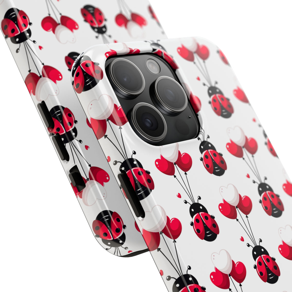 Ladybug Valentine phone case iPhone 15 pro max | Cute Ladybug Lover Gift | iPhone 11 12 13 14 15 case | Tough Impact-resistant Phone Case