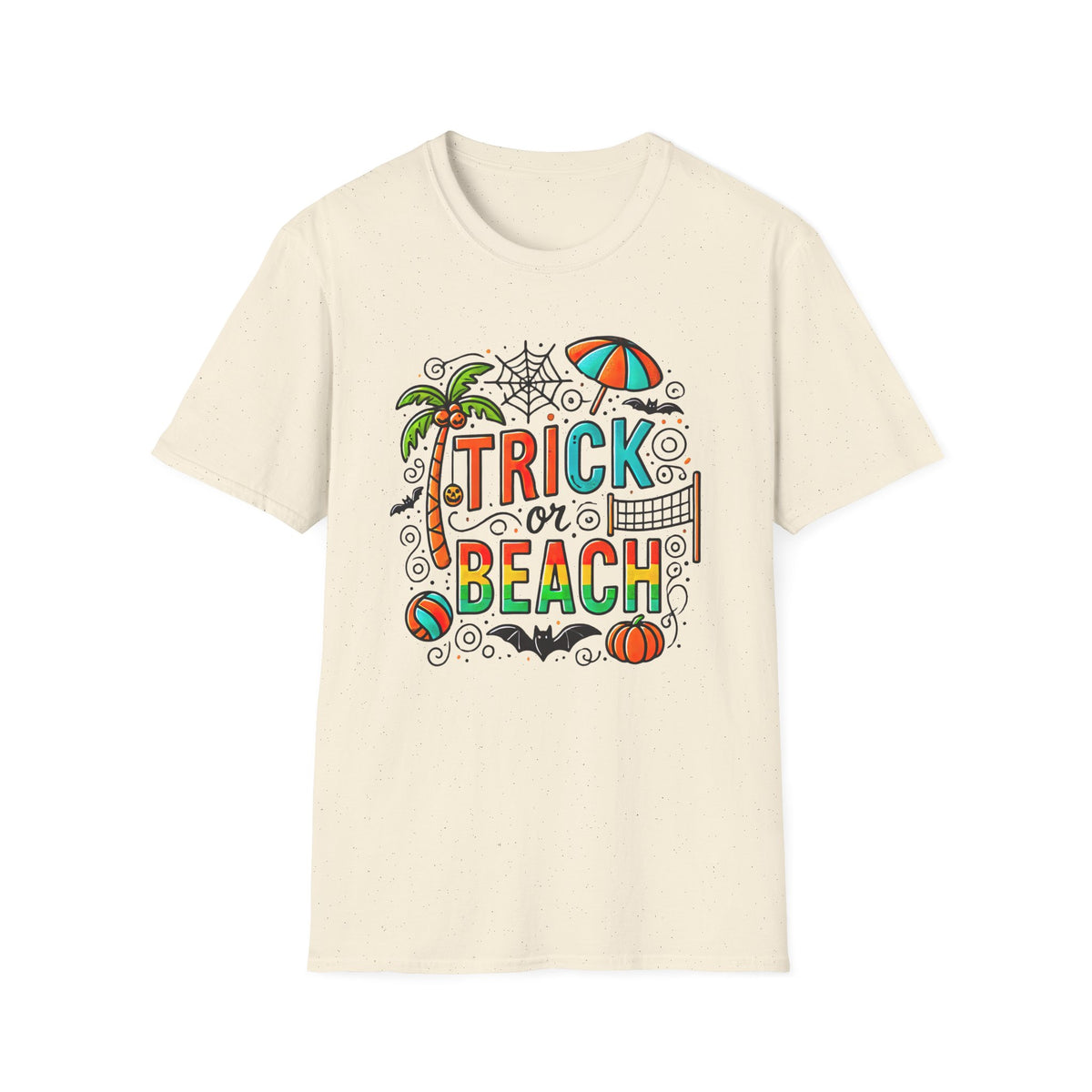 Trick Or Beach Beach Bum Halloween Shirt | Funny Halloween Gift For Beach Lover | Trick Or Treat Shirt |  Unisex Soft Style T-Shirt