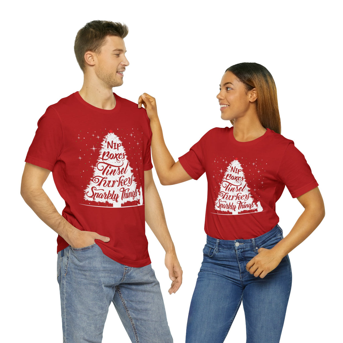 Cute Cat Christmas Tree Shirt | Cat Lover Shirt | Cat Lover Gift | Unisex Jersey T-shirt
