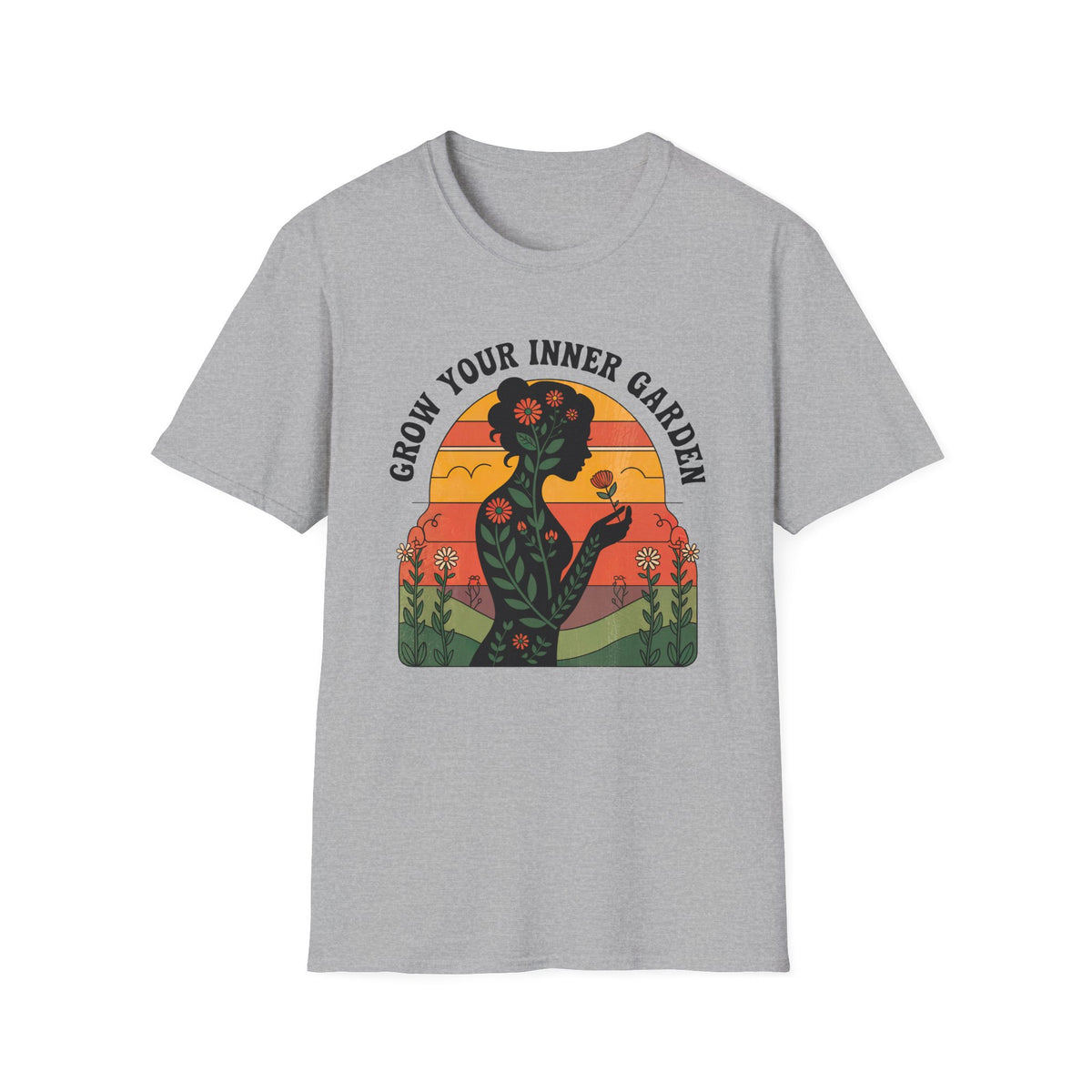 Grow Your Inner Garden Motivational Shirt | Self Care Shirt | Nature Lover Psychologist Gift | Unisex Soft Style T-shirt