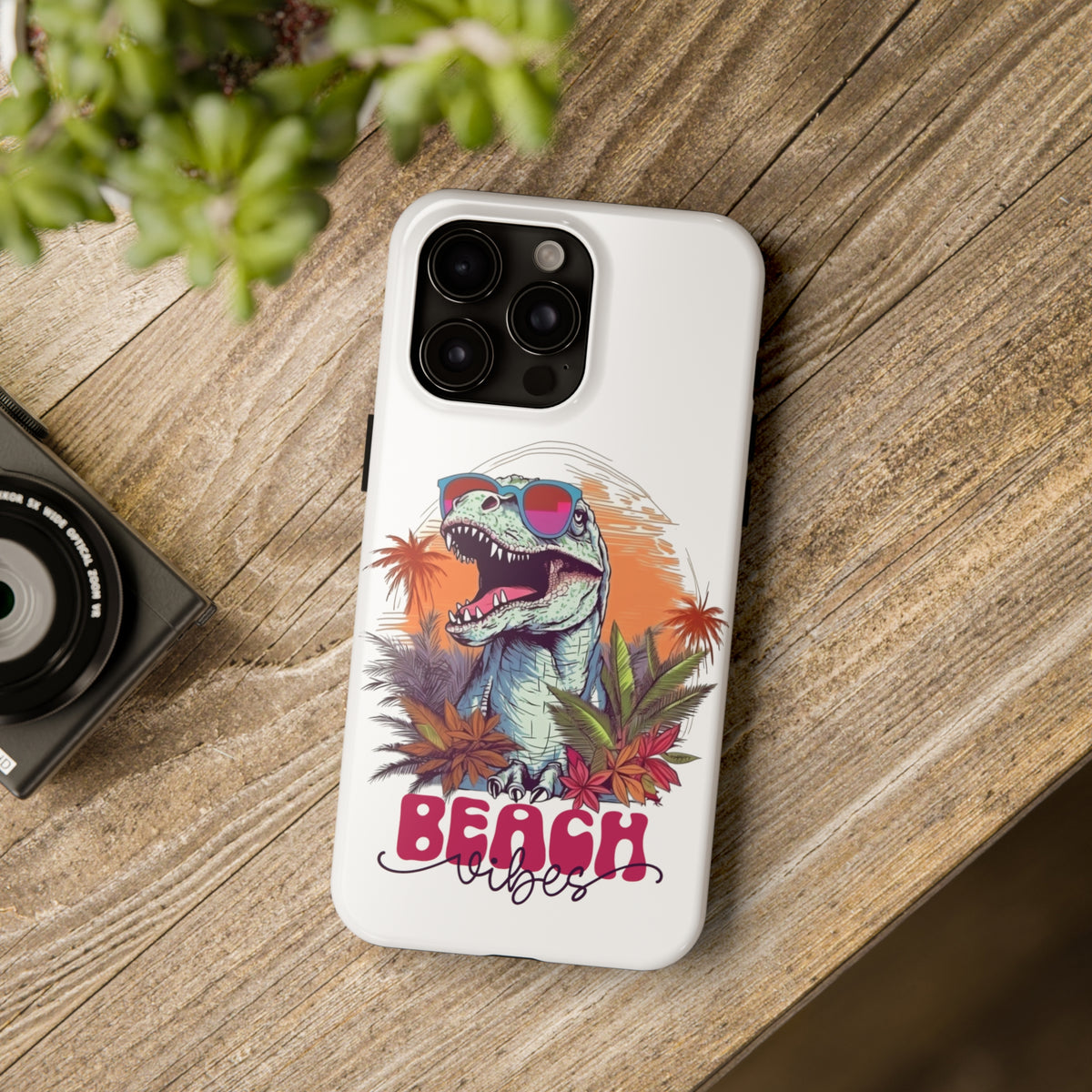 Beach Vibes T Rex iPhone Case