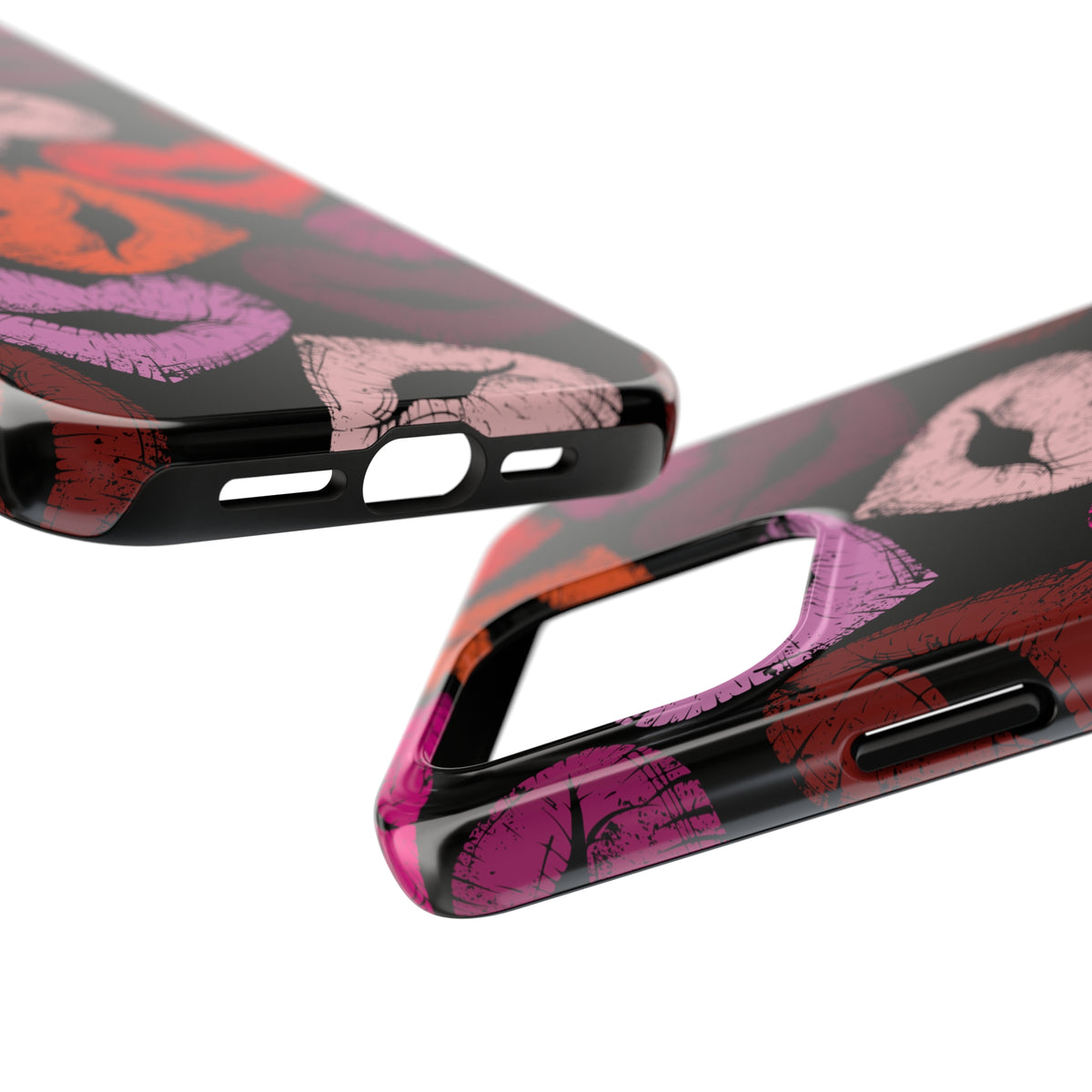 Lipstick Kiss iPhone 15 14 13 12 11 Case (all models) | Valentines Day Gift | Tough Phone Case