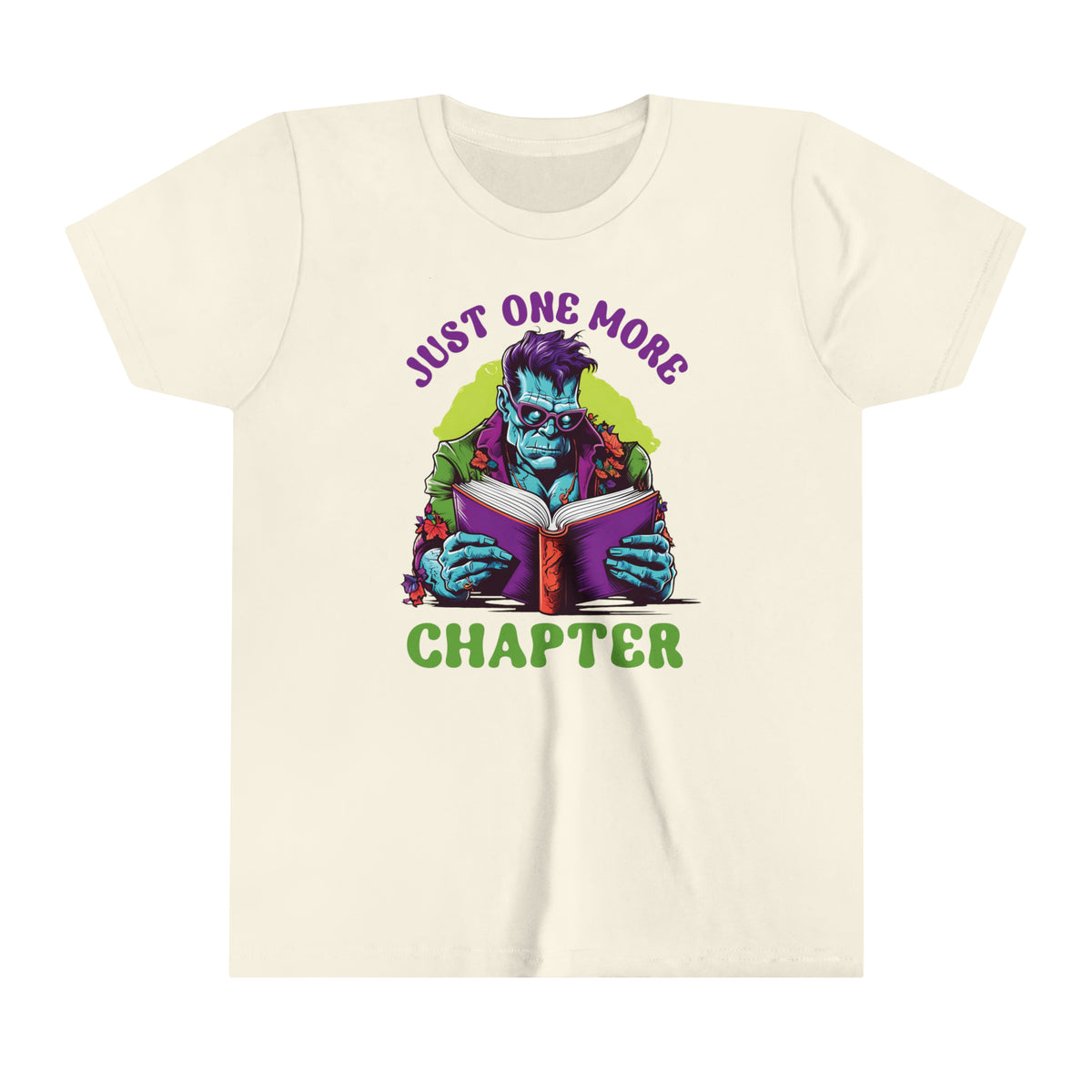 Just One More Chapter Frankenstein Shirt | Halloween Book Shirt | Book Lover shirt | Book Lover Gift | Youth Jersey T-shirt