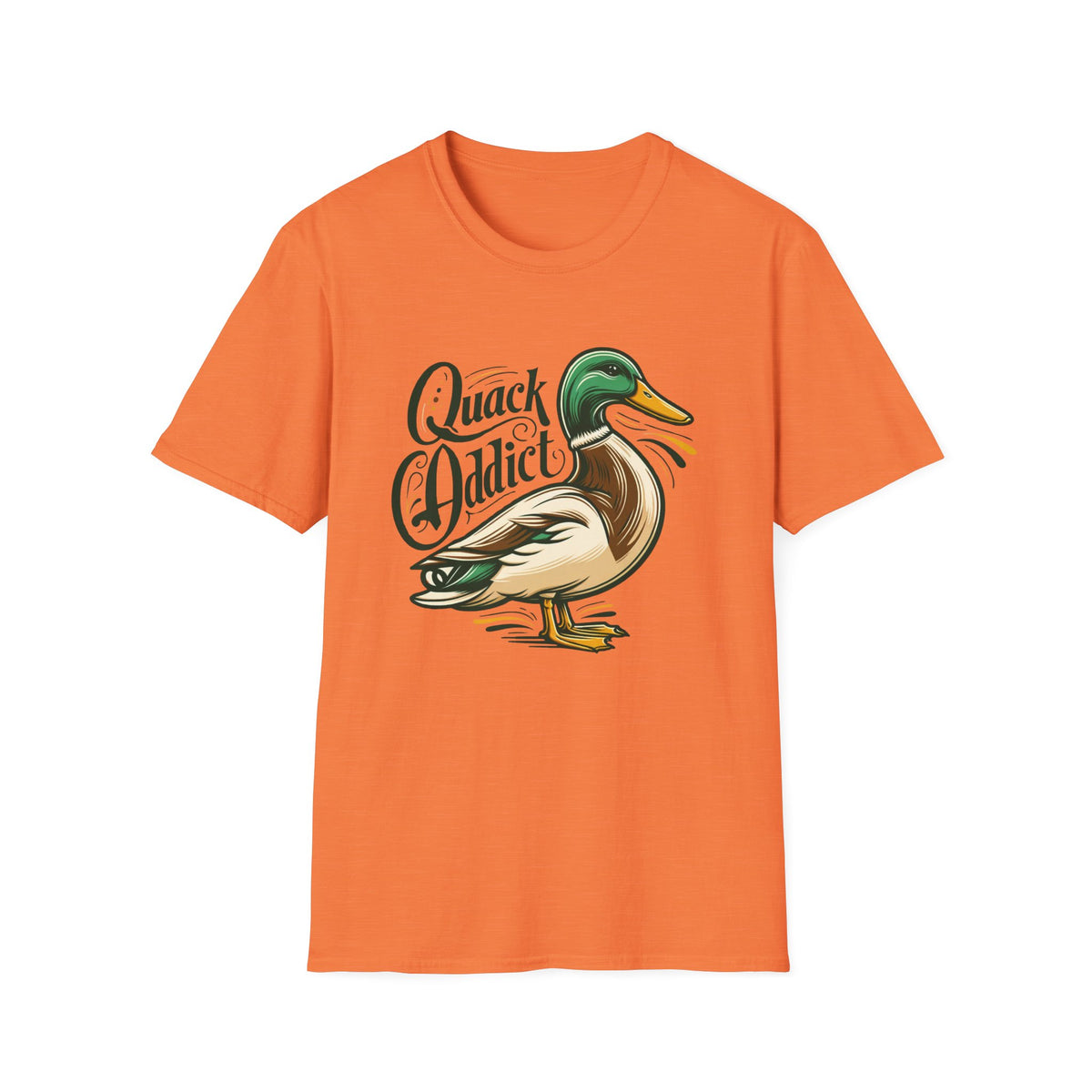 Quack Addict Funny Mallard Duck Shirt | Bird lover Shirt | Nature Lover Gift | Unisex Soft Style T-Shirt