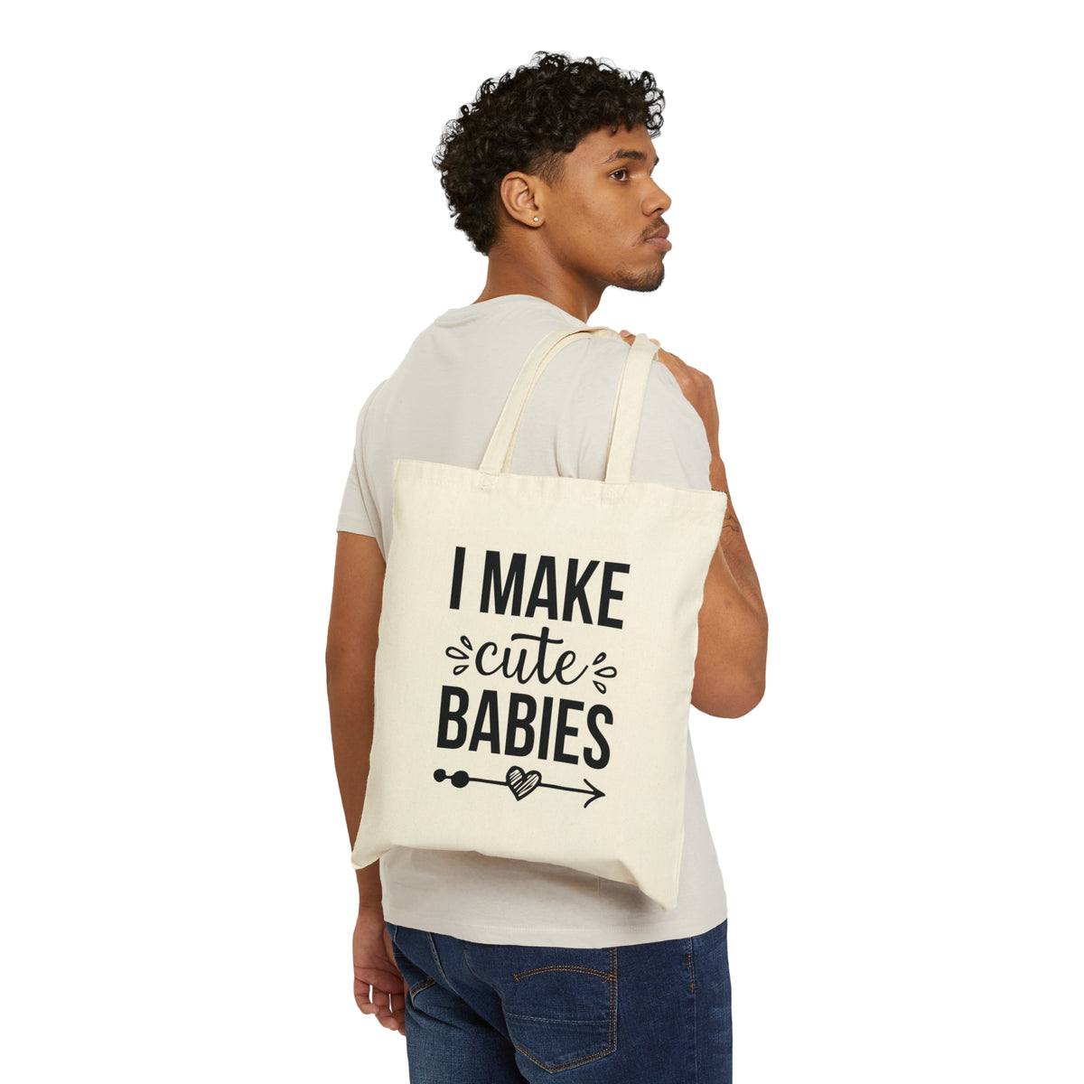 I Make Cute Babies Mother's Day Tote | Mom's Gift Bag | Cotton Canvas Tote Bag