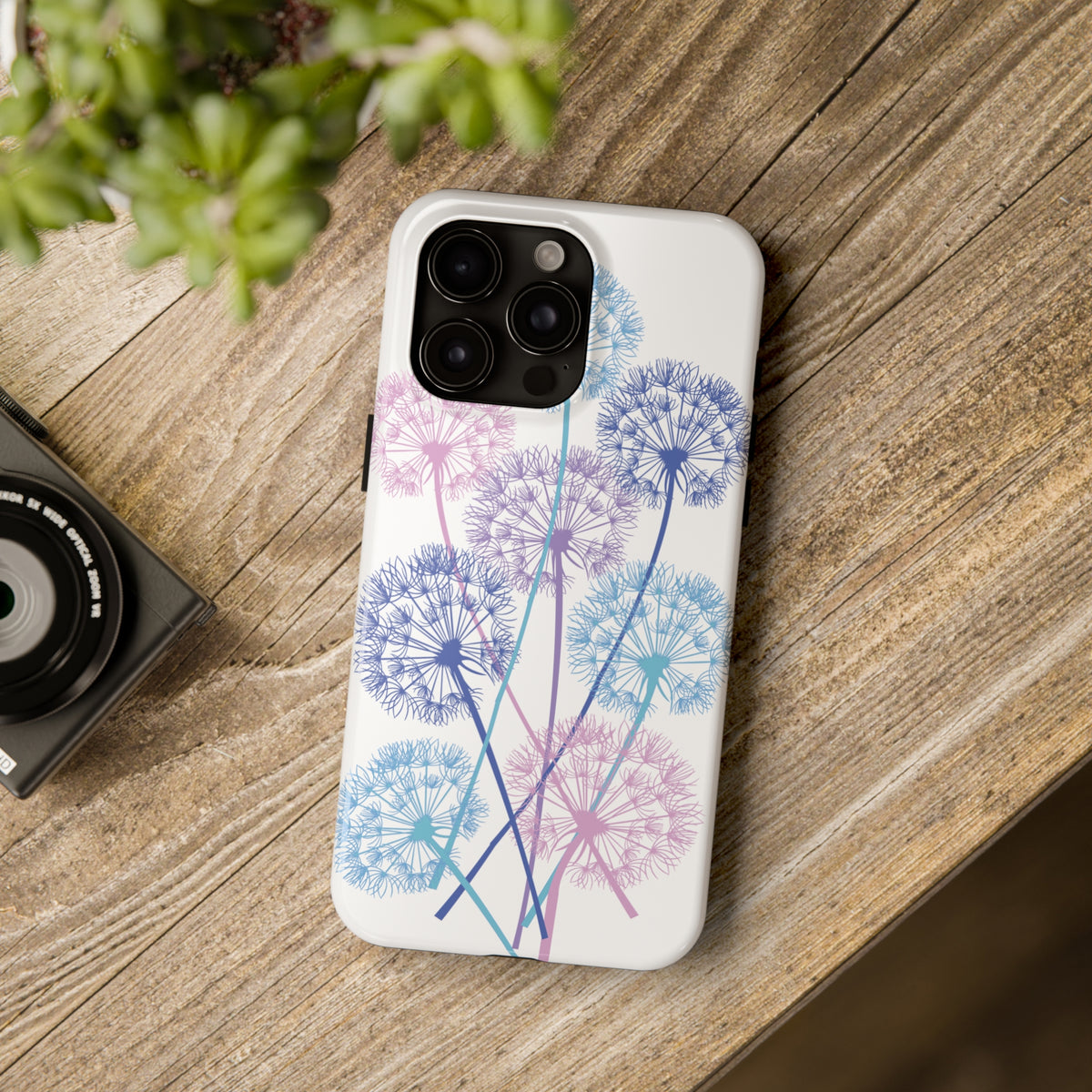 Dandelion Seeds Garden iPhone Case | iPhone 15 14 13 12 11 Phone Case | Plant Lover Gift | Tough Impact-resistant Phone Case