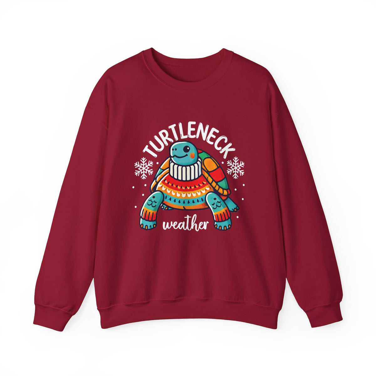 Turtleneck Weather Cute Turtle Sweatshirt | Winter Sweatshirt | Turtle Lover Gift | Unisex Crewneck Sweatshirt