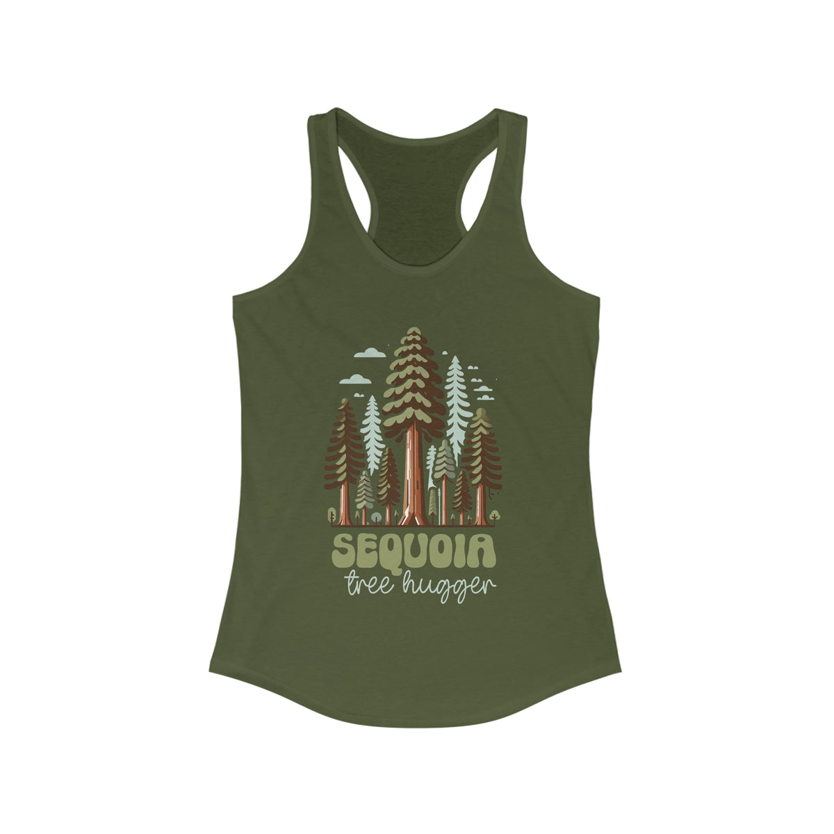 Sequoia National Park Shirt | Sequoia Tree Hugger Shirt | Camping Shirt | Nature Lover Gift  | Women's Slim Fit Racerback Tank
