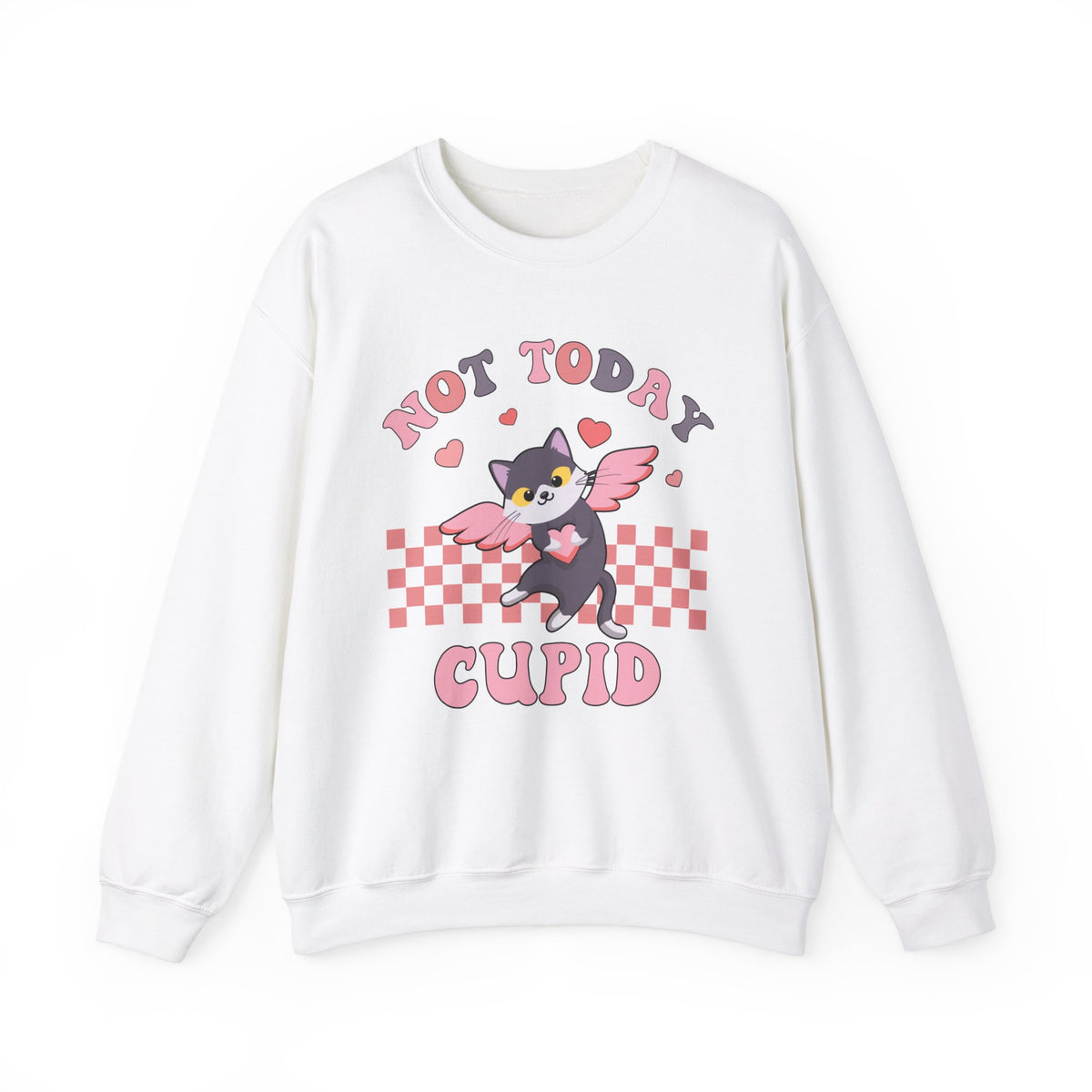 Not Today Cupid Galentines Day Sweatshirt | Funny Valentines Day Gift | Unisex Crewneck Sweatshirt