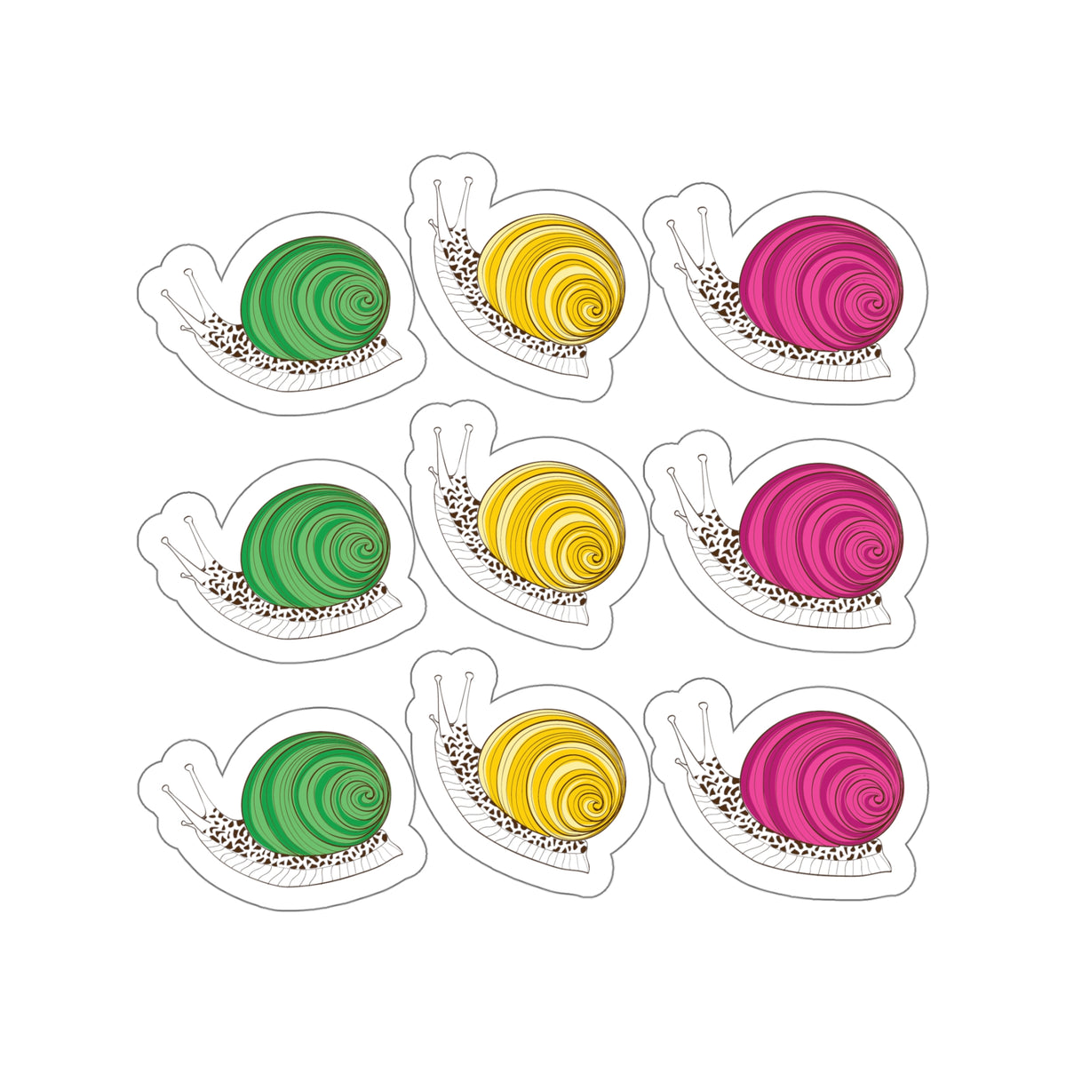 Cute Snail Lover Nature Vinyl Stickers| Nature Lover Gift | Kiss Cut Stickers