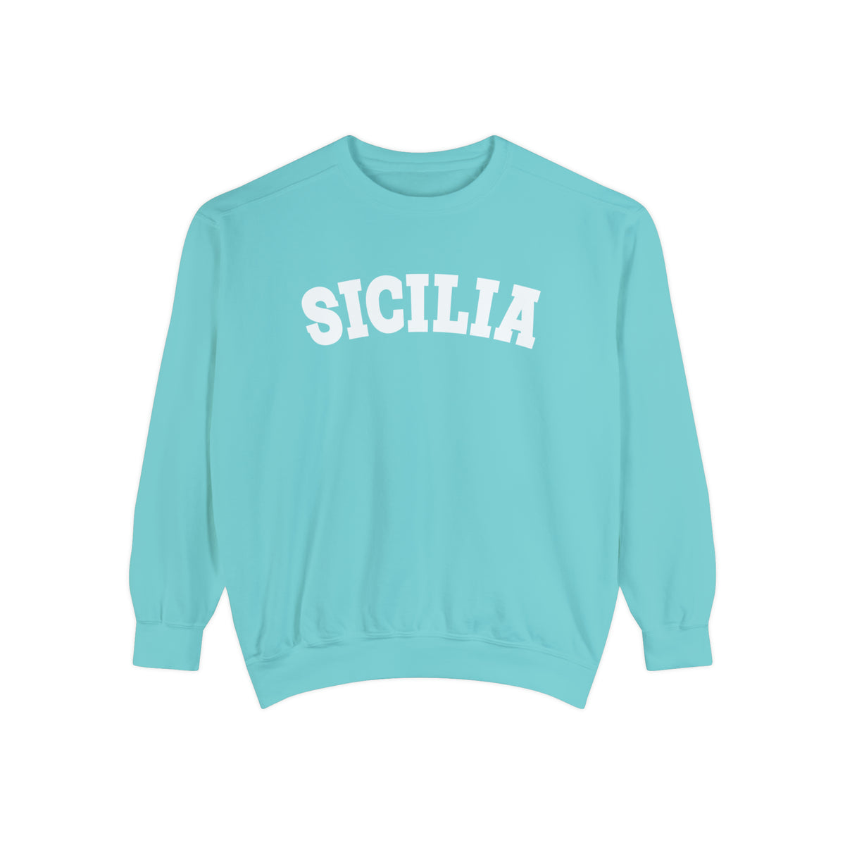 Sicilia College Style Italian Shirt | Sicily Italy Italian Gift | Unisex Garment-Dyed Sweatshirt