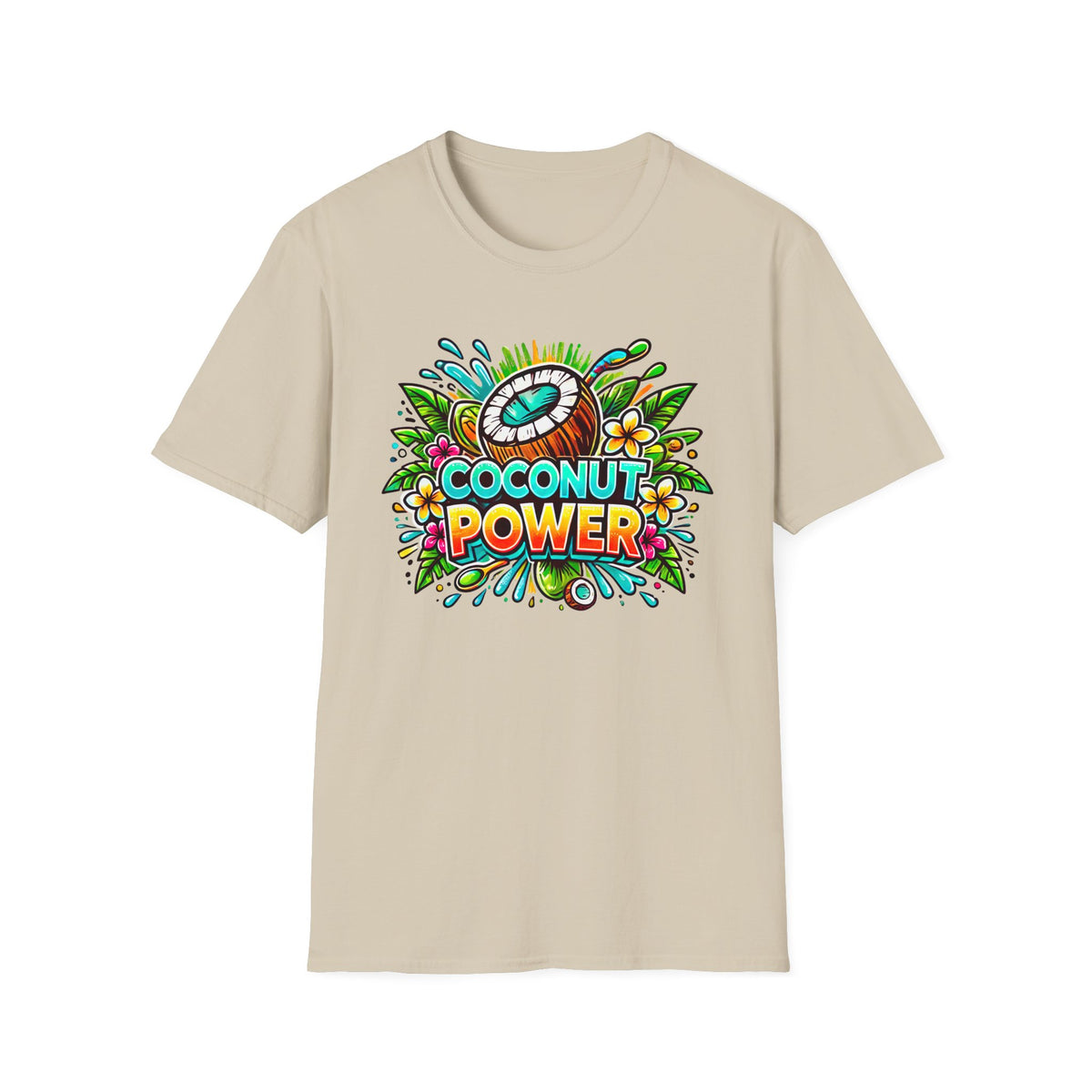 Coconut Power Beach Bum Shirt | Kamala Coconut Shirt |  Aesthetic Summer Shirt | Unisex Soft Style T-Shirt