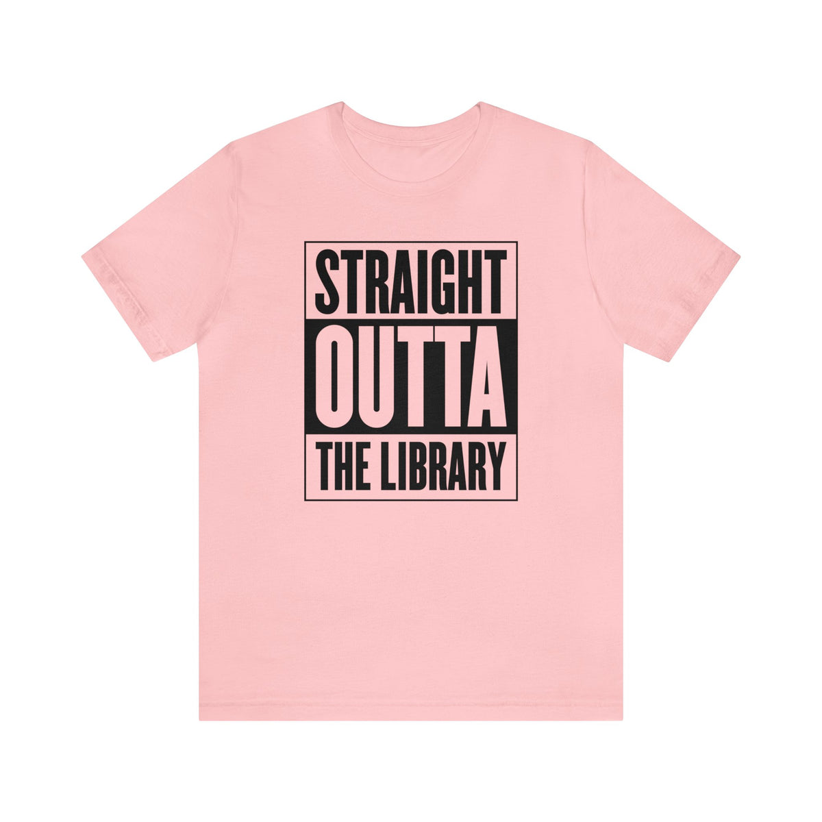 Library Book Worm Gift | Book Lover Library Shirt | Straight Outta Library Librarian Shirt | Unisex Jersey T-shirts