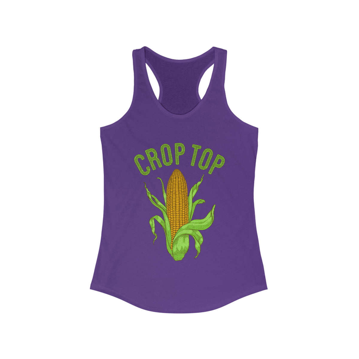 Corn Crop Top Funny Farming Shirt | Corn Gift For Her | Women's Ideal Racerback Tank