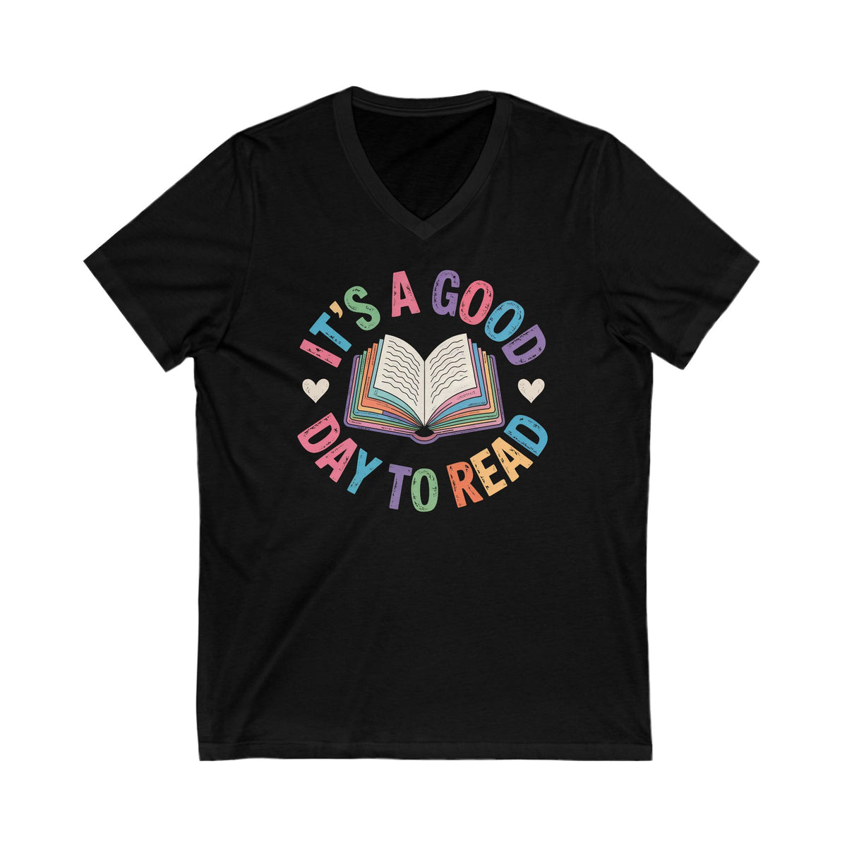 It's a Good Day to Read Cute Bookish Shirt | |  Book Lover Gift | Book Worm Book Shirt | Book Nerd Shirt | Unisex Jersey V-neck T-shirt