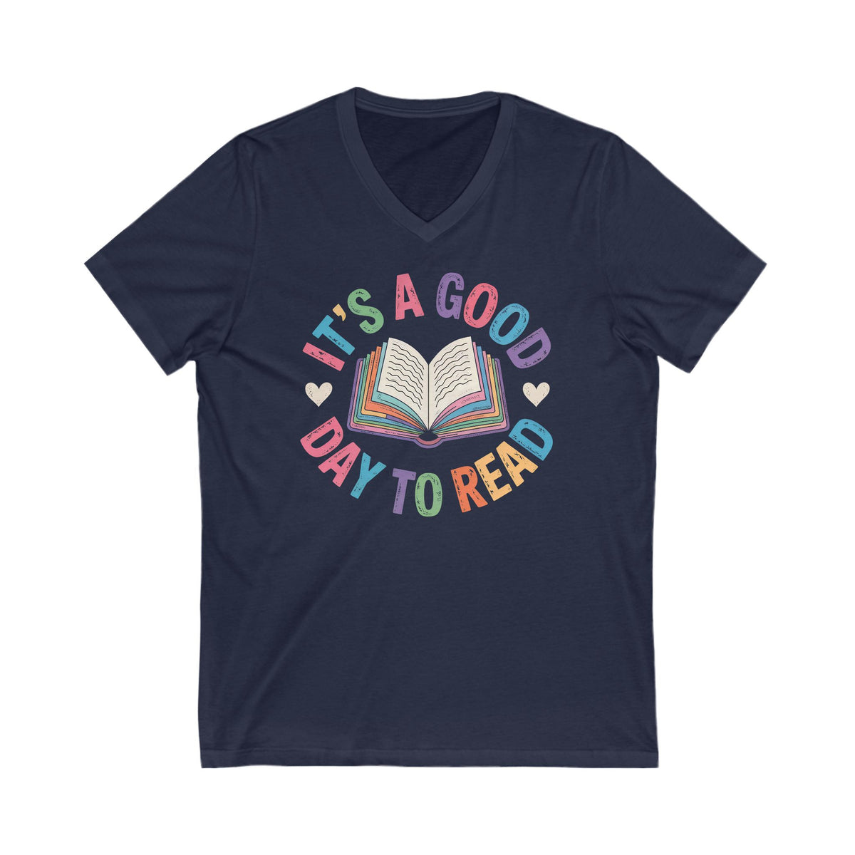 It's a Good Day to Read Cute Bookish Shirt | |  Book Lover Gift | Book Worm Book Shirt | Book Nerd Shirt | Unisex Jersey V-neck T-shirt