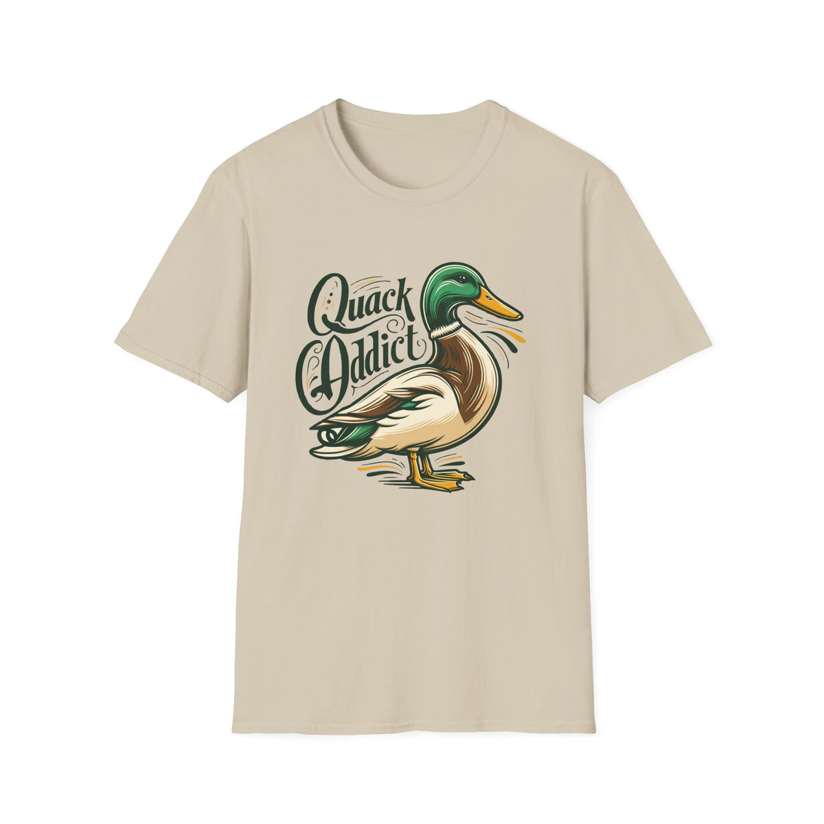 Quack Addict Funny Mallard Duck Shirt | Bird lover Shirt | Nature Lover Gift | Unisex Soft Style T-Shirt