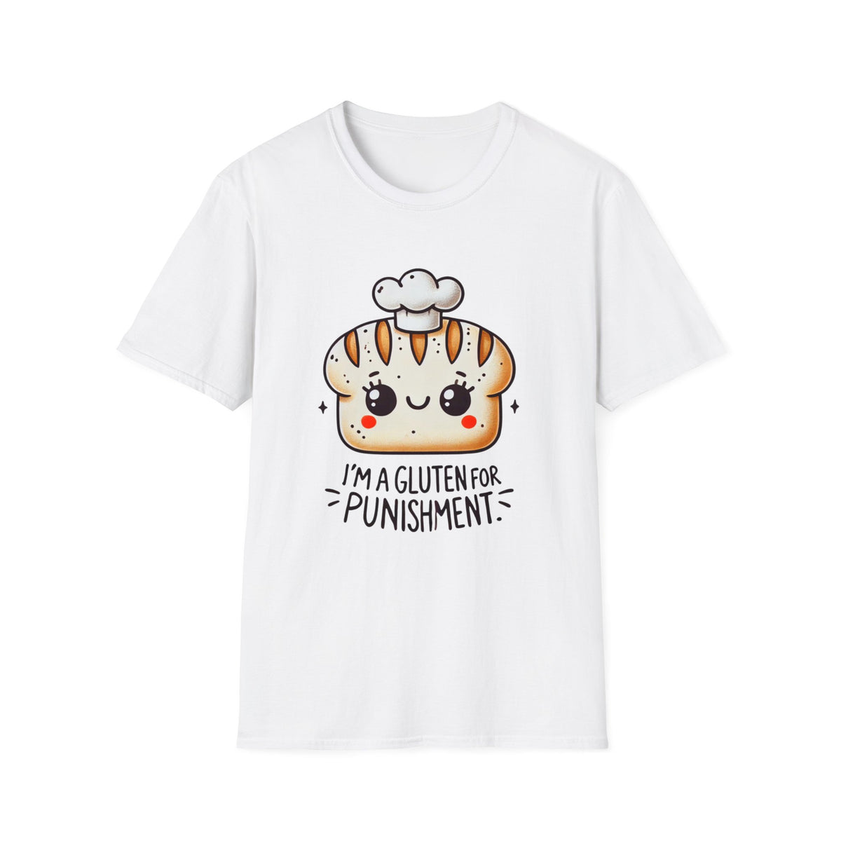 Gluten For Punishment Cute Sourdough Shirt | Foodie Gifts for Bakers | Sourdough Gifts | Baking Gifts | Unisex Soft Style T-Shirt