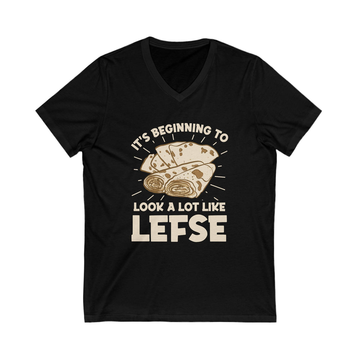 Norwegian Lefse Funny Holiday Baking Shirt | Nordic Baker Gift| | Unisex Jersey V-neck T-shirt