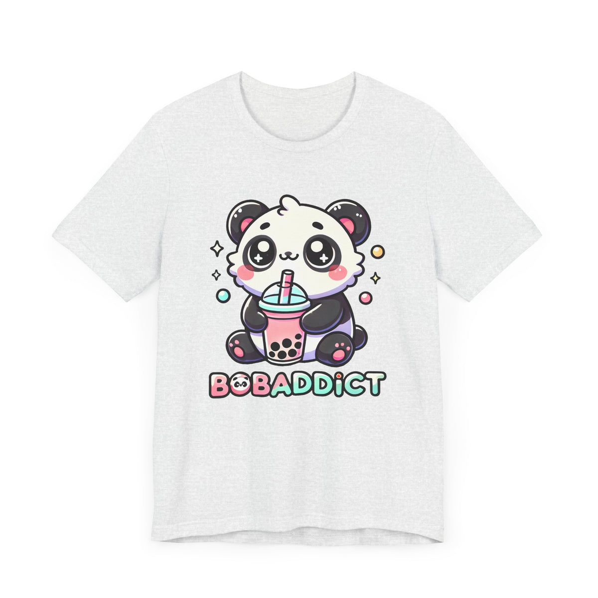 Boba Addict Cute Panda Bear Boba Tea Shirt | Kawaii Boba Shirt | Bubble Tea Lover Shirt  | Bella Canvas Unisex Jersey T-shirt