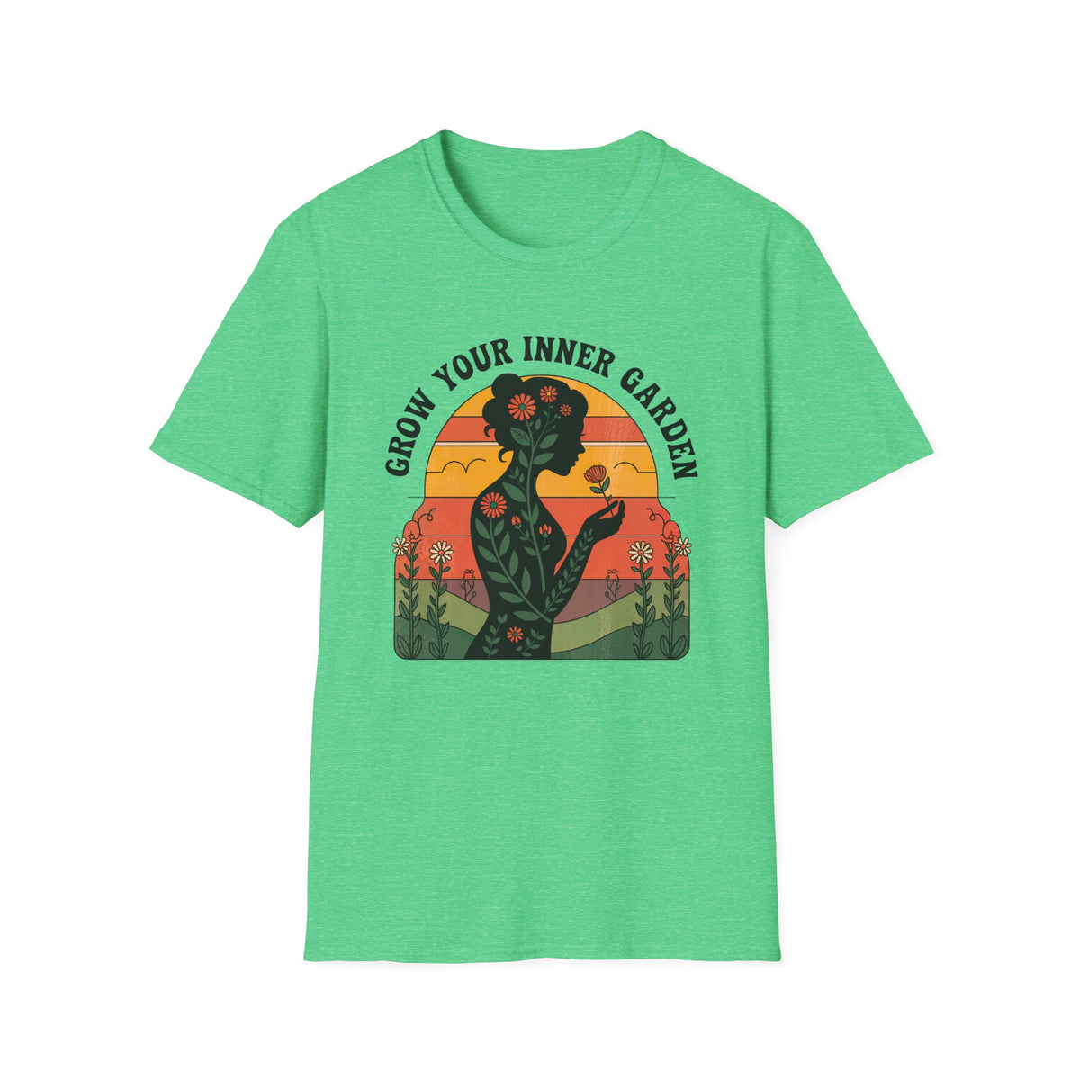 Grow Your Inner Garden Motivational Shirt | Self Care Shirt | Nature Lover Psychologist Gift | Unisex Soft Style T-shirt