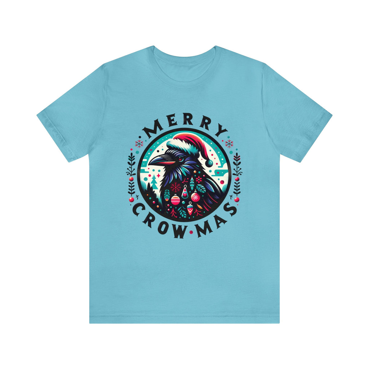 Merry Crow-mas Crow Christmas Shirt | Crow Animal Lover Gift | Christmas Crow | Unisex Jersey T-shirt