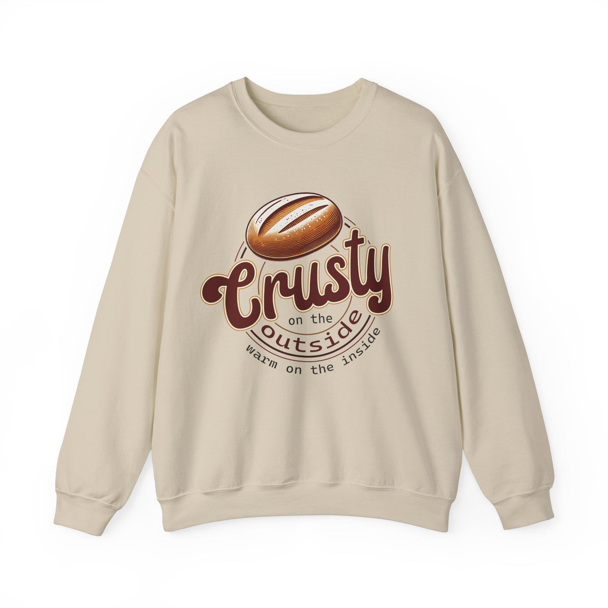 Crusty On The Outside Sourdough Bread Shirt | Funny Baking Shirt | Sourdough Lover Gift | Gift For Baker | Unisex Crewneck Sweatshirt