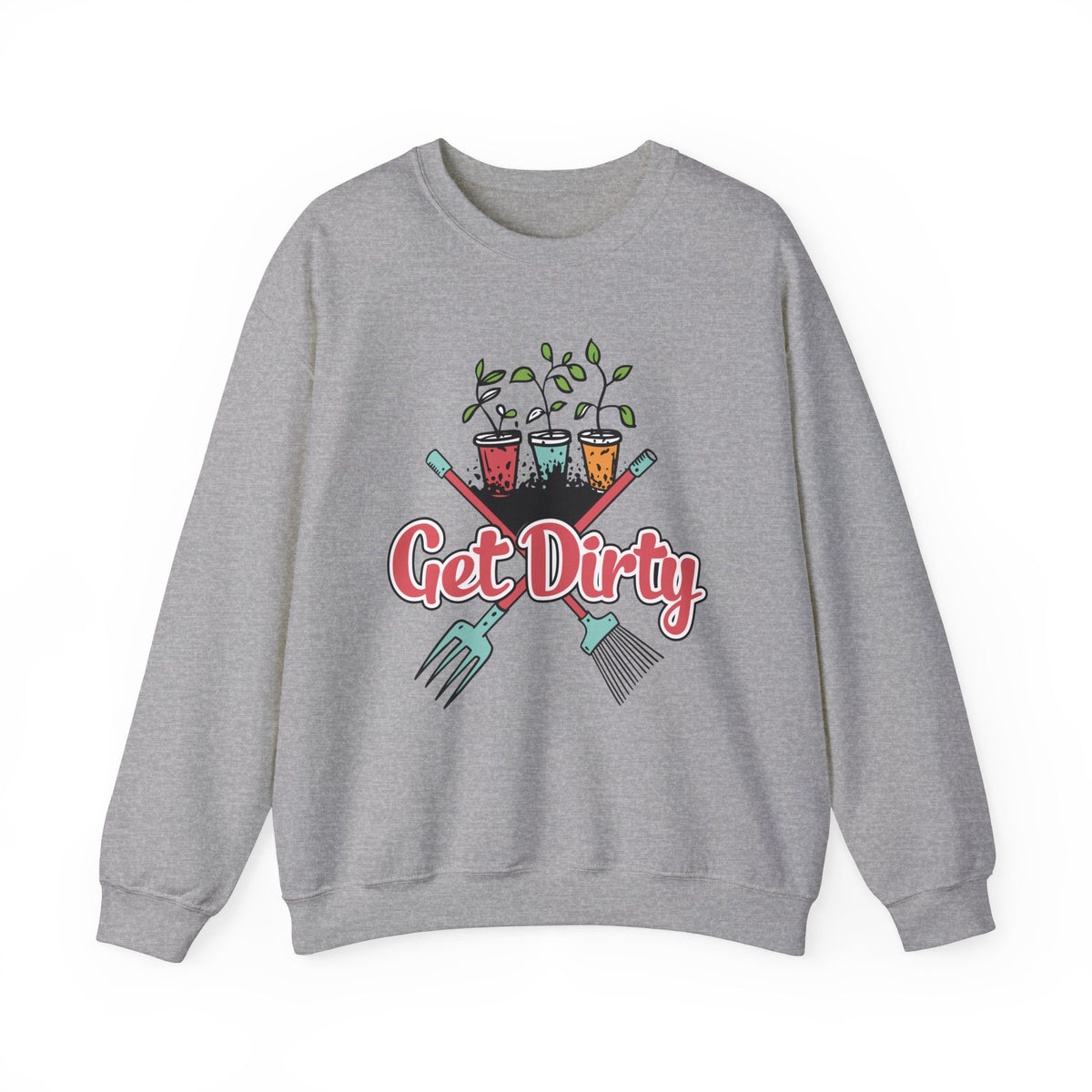 Get Dirty Plant Lady Funny Gardening Shirt | Plant Lover Gift | Unisex Crewneck Sweatshirt