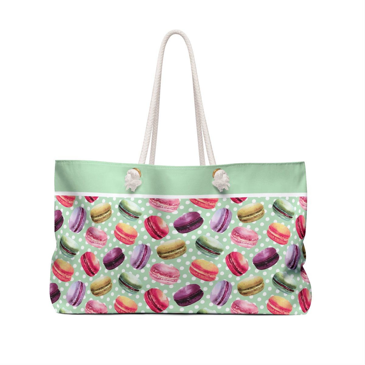 French Macaron Weekender Bag | Macaron Cookie Baking Gift | Macaron Tote Bag