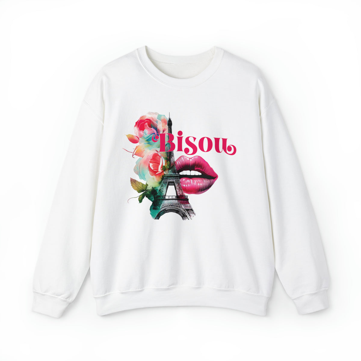 Eiffel Tower Paris Sweatshirt | Bisou Paris Gifts | French Travel Shirt | Paris Vacation Shirt | Gift For Her | Unisex Crewneck Sweatshirt