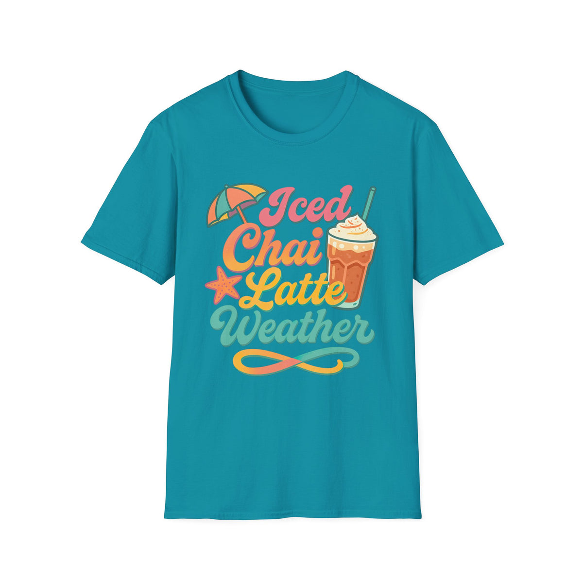 Iced Chai Latte Weather Chai Tea Shirt | Beach Vibes Beach Bum Shirt | Summer Vibes Shirt | Unisex Soft style T-Shirt