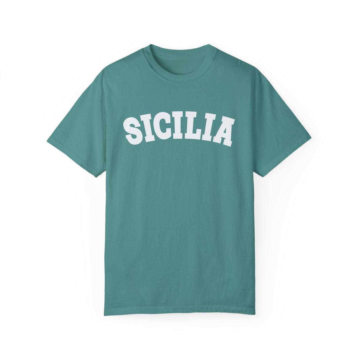 Sicilia College Style Italian Shirt | Sicily Italy Italian Gift | Unisex Garment-Dyed T-shirt