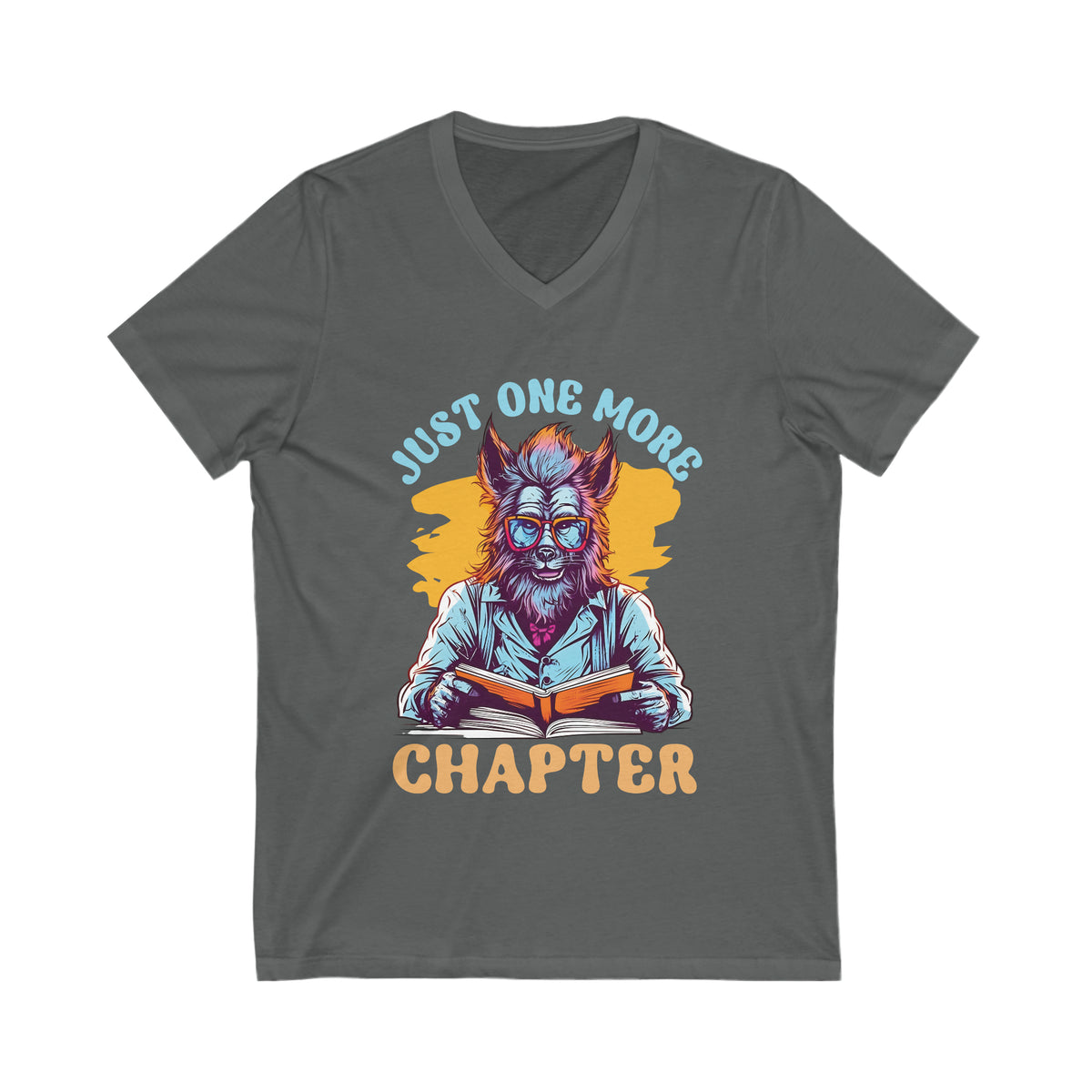 Just One More Chapter Werewolf Shirt | Halloween Book Shirt | Book Lover shirt | Book Lover Gift | Unisex Jersey V-neck T-shirt