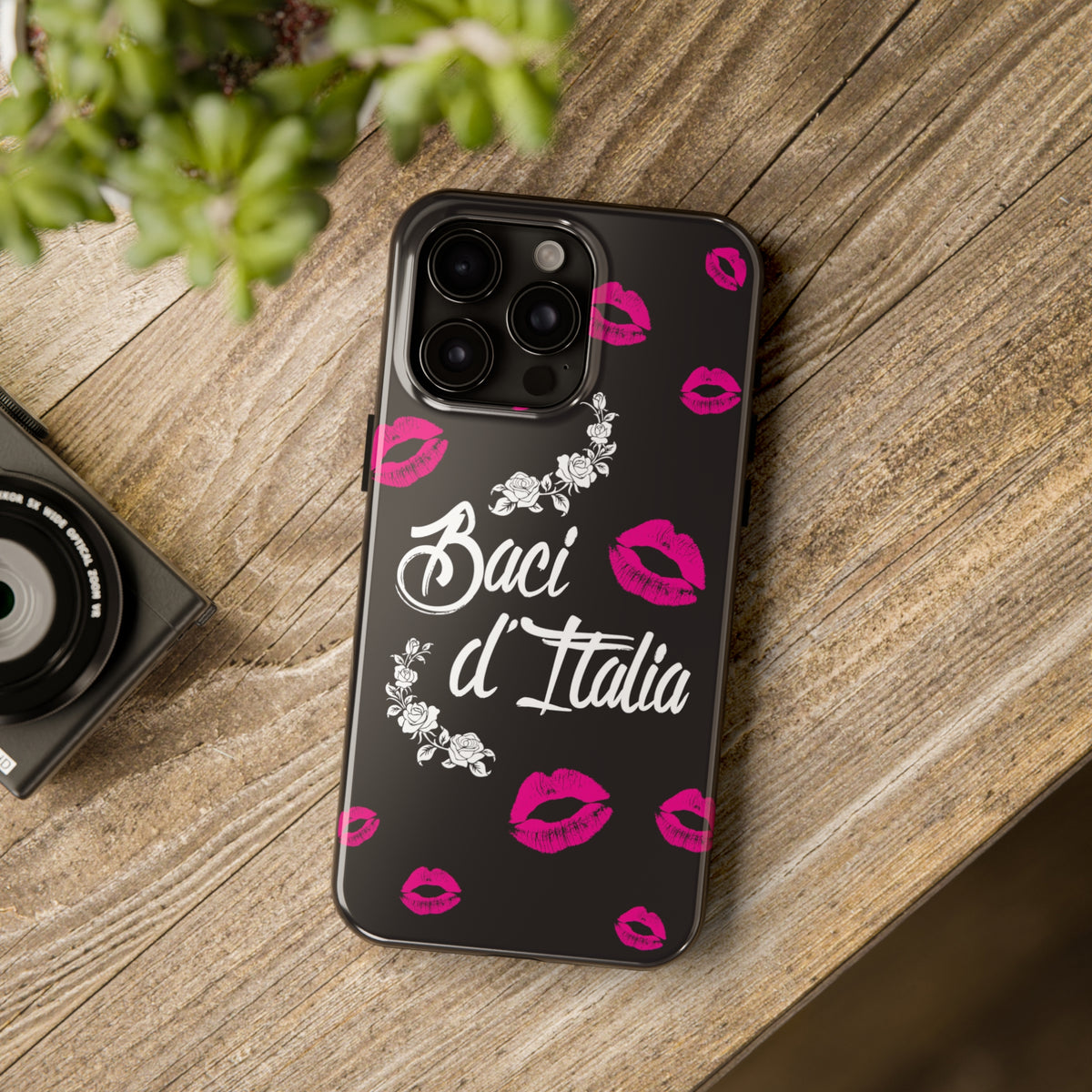 Lipstick Kisses of Italy iPhone 15 Phone Case | iPhone 11 12 13 14 15 Case (all models) | Italy Travel Lover Gift | Tough Phone Case